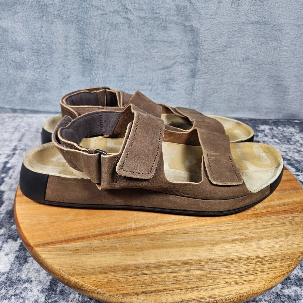 ECCO Cozmo Nubuck Two Strap Sandal Mens 45 US 11 Adjustable Comfort Outdoors